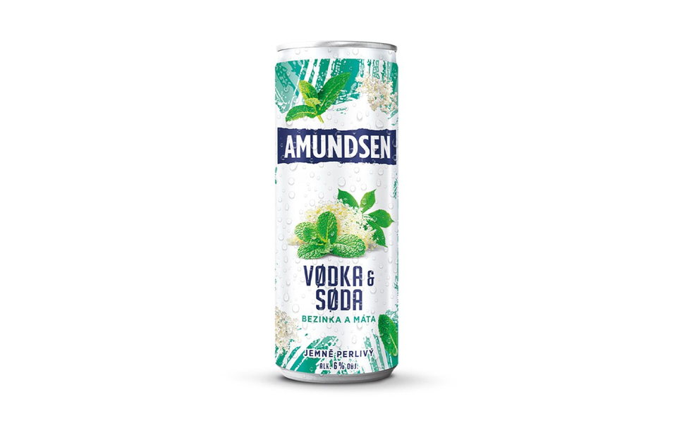 Amundsen Vodka & soda bezinka a máta