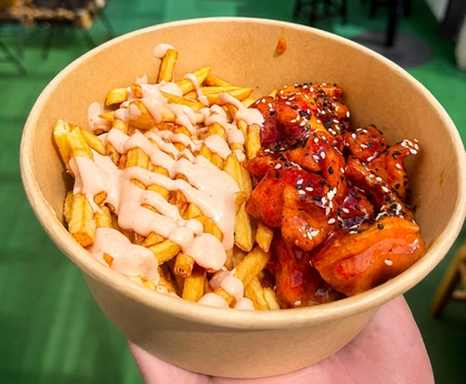 Sweet crispy chicken s hranolky