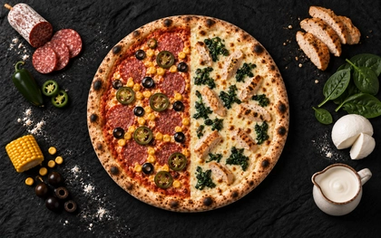 Půlená pizza PREMIUM 40 cm