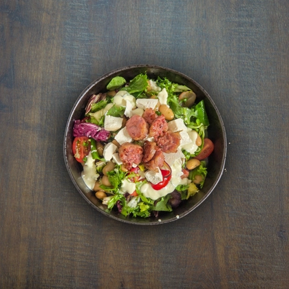 7. Insalata di fagioli bianchi e salsiccia 380g