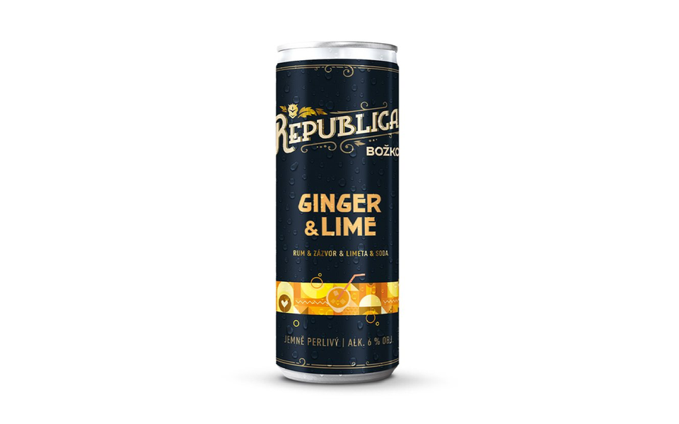 Božkov Republica Ginger & Lime jemně perlivý