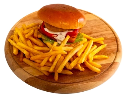 Fishburger, hranolky